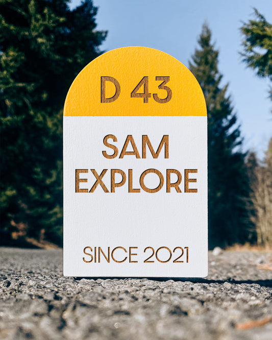 Borne kilométrique vélo personnalisable