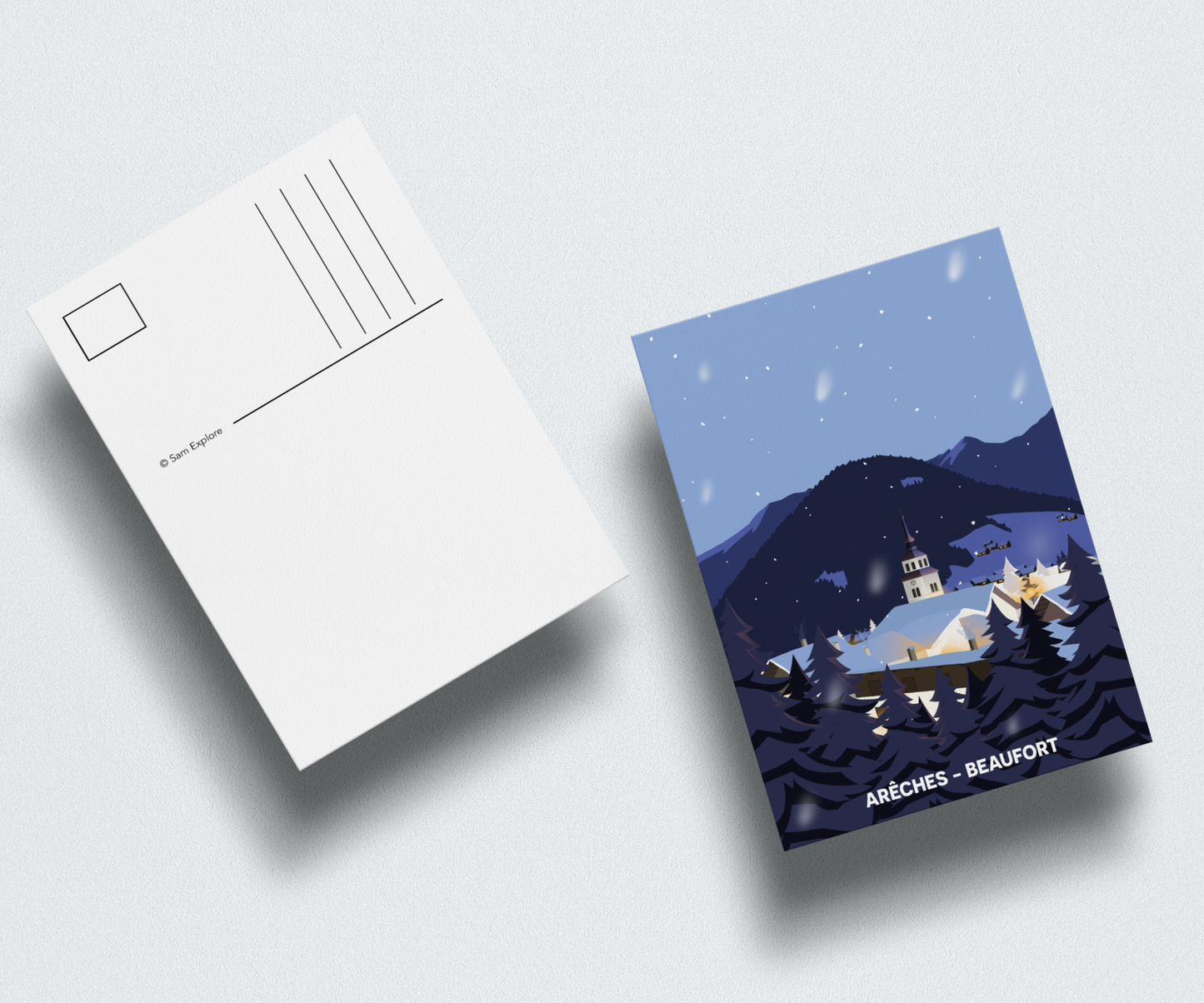 Carte postale Arêches-Beaufort Nuit