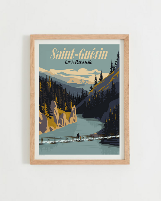 Affiche Lac de Saint-Guérin – barrage et lac turquoise d’Arêches-Beaufort
