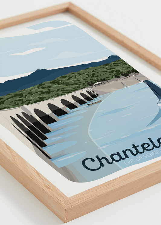Affiche Baie de Chanteloube – Aiguilles de Chabrières et lac, cadre naturel