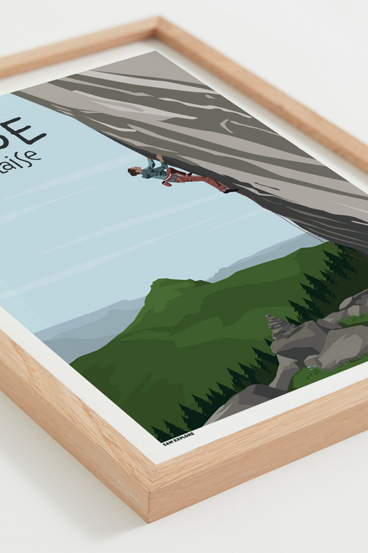 Affiche Céüse – panorama de la falaise calcaire, cadre naturel