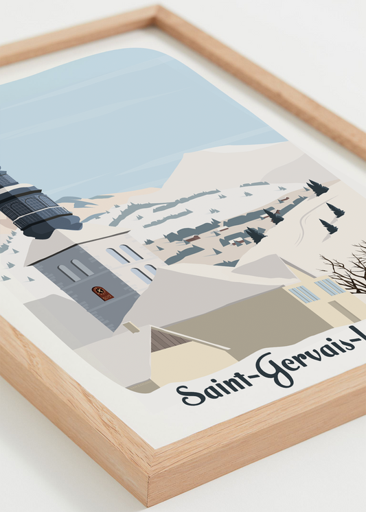 Affiche Saint-Gervais-les-Bains, Mont-Joly, Dôme de Miage, hiver