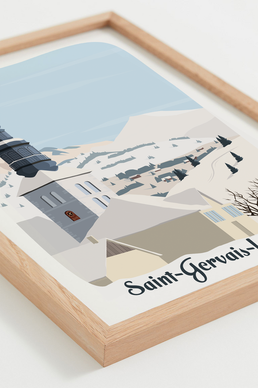 Affiche Saint-Gervais-les-Bains, Mont-Joly, Dôme de Miage, hiver