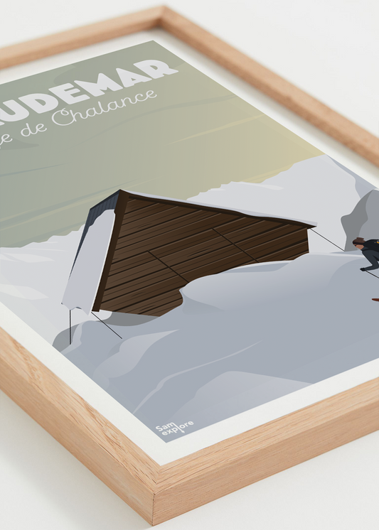 Affiche Valgaudemar – montagne et refuge d’altitude, cadre naturel