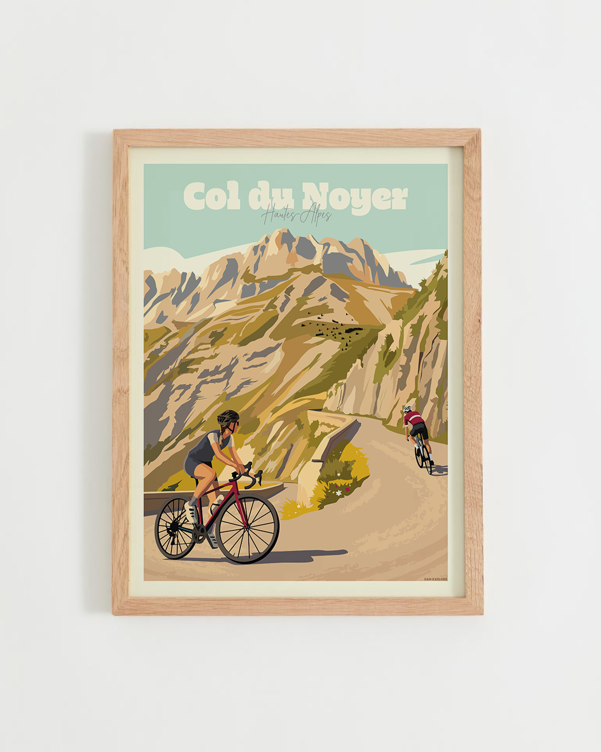 Affiche Hautes-Alpes, col du noyer. Réalisation SAM EXPLORE