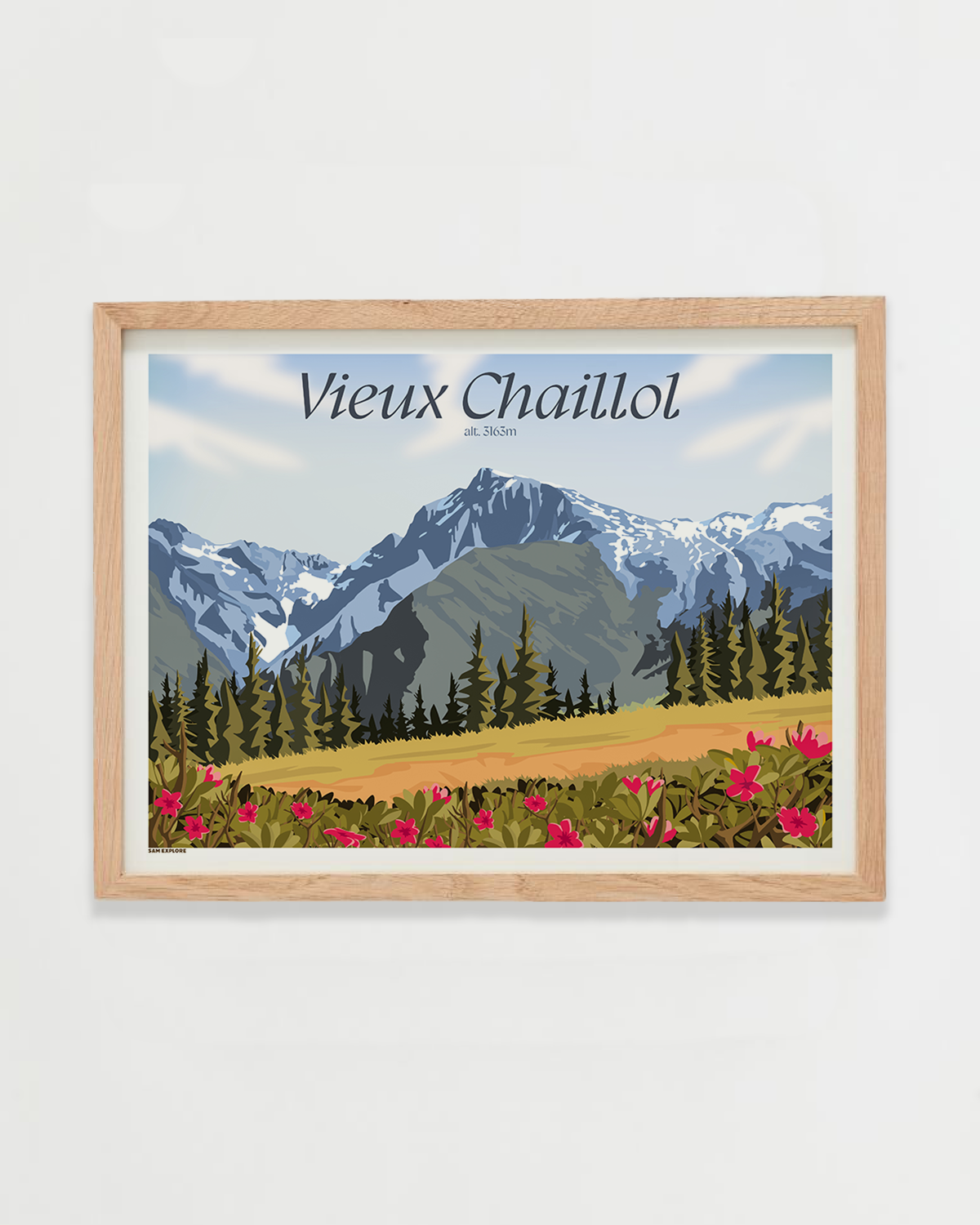 Affiche du Vieux Chaillol au printemps. Réalisation SAM EXPLORE