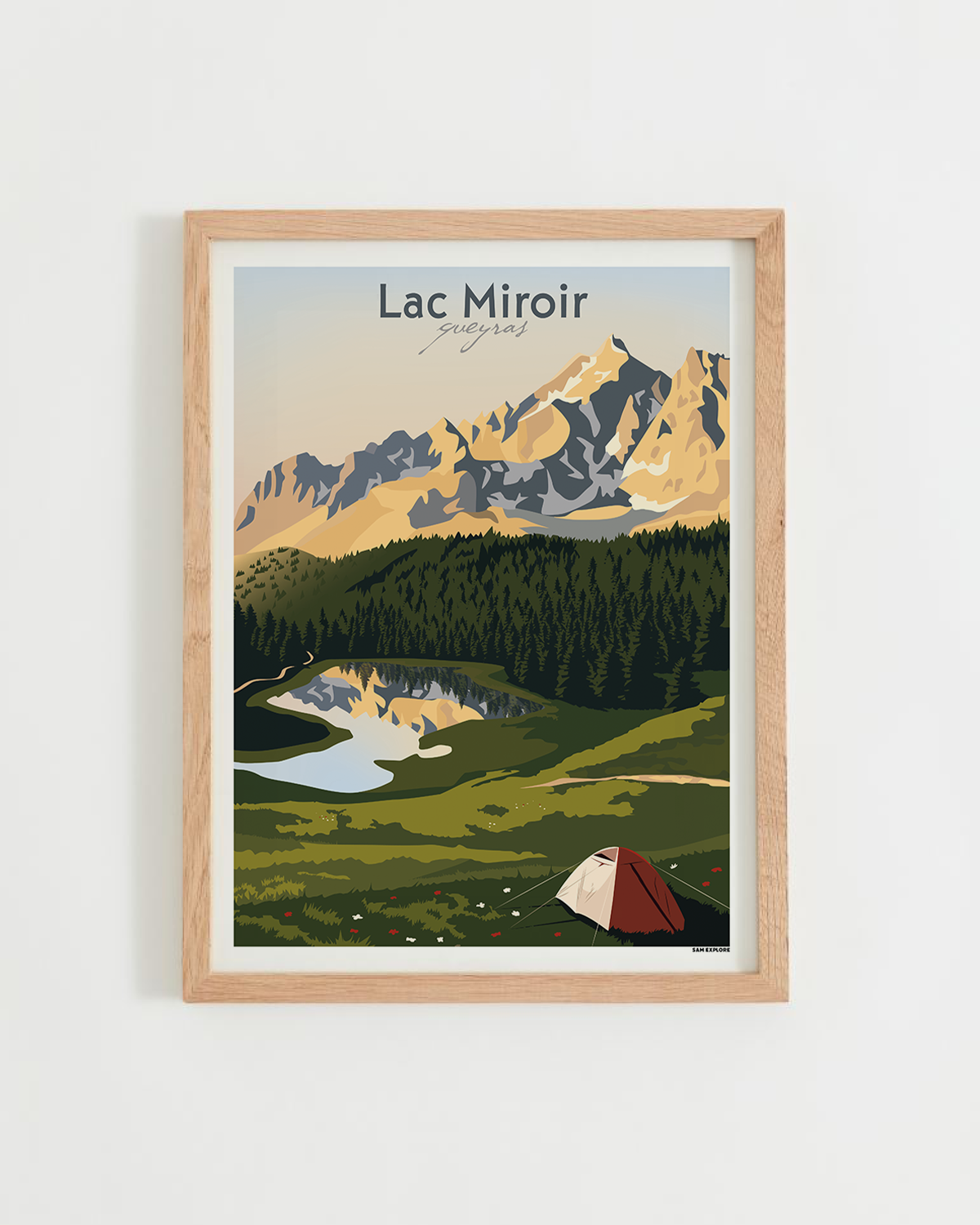 Affiche Lac Miroir Queyras, SAM EXPLORE
