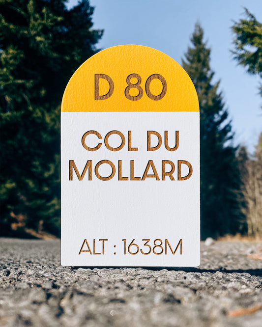 Borne kilométrique col du mollard, albiez montrond