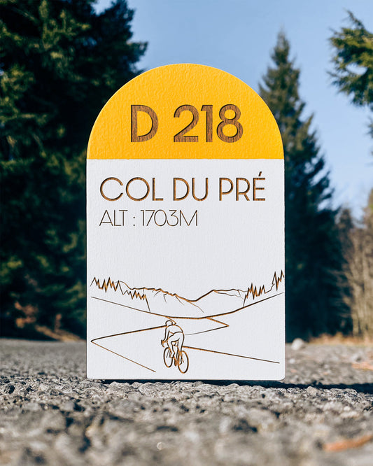 Borne kilométrique décoration vélo