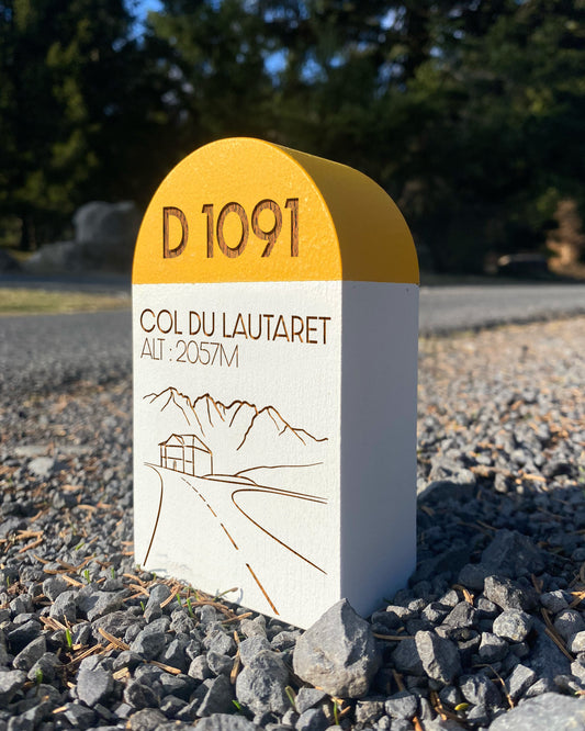 Borne Col du Lautaret iconique, cadeau vélo SAM EXPLORE