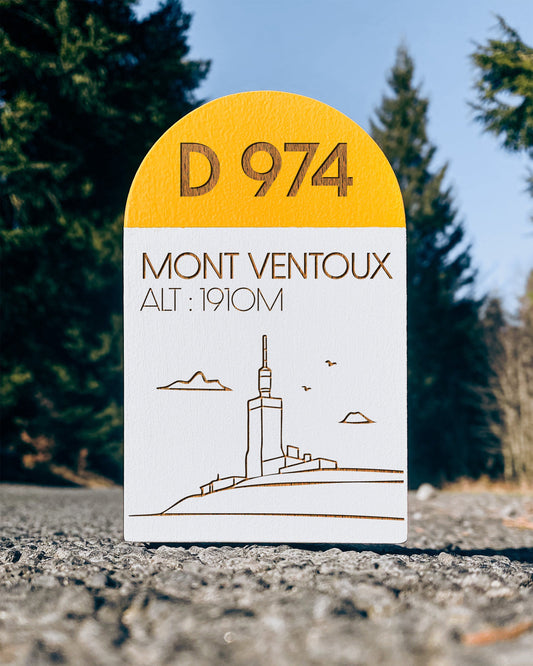 Mini borne en bois décoration cyclisme mont Ventoux 