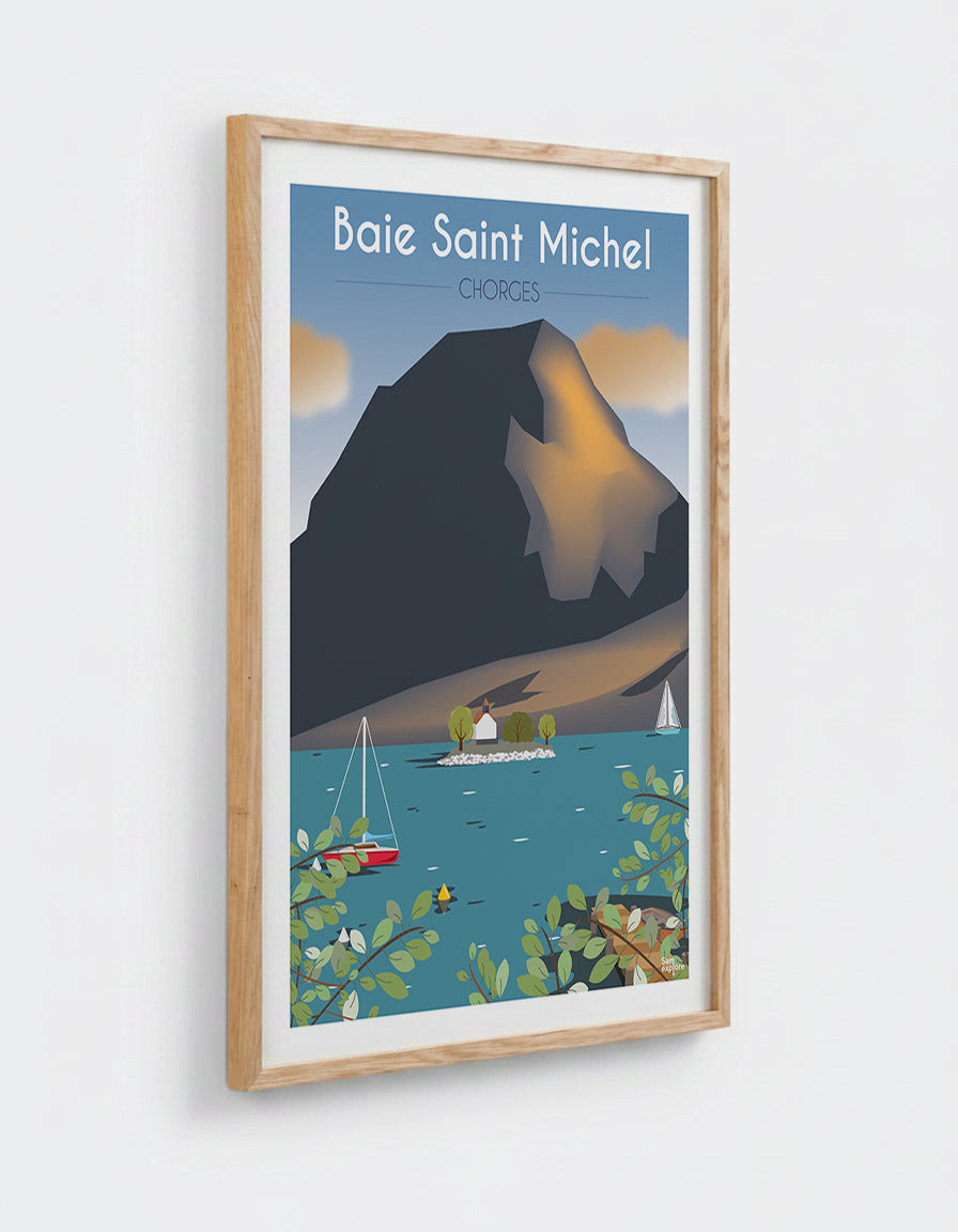 Affiche Baie Saint Michel 50x70cm