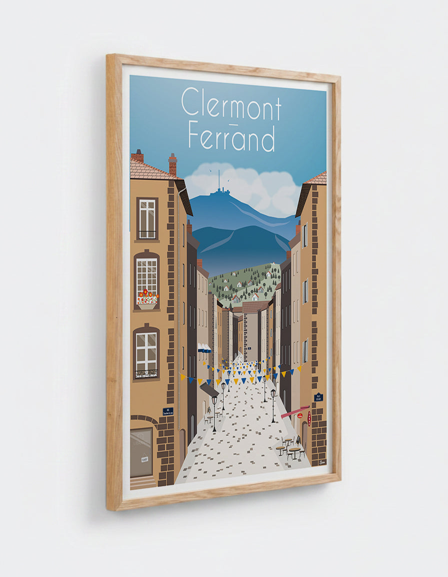 Affiche Clermont-Ferrand 50x70cm
