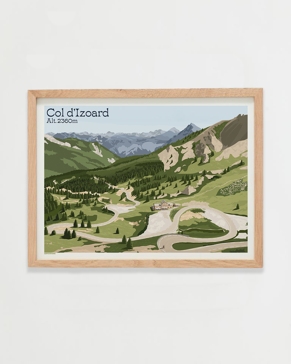 Affiche du Col de l'Izoard, col mythique des Hautes-Alpes