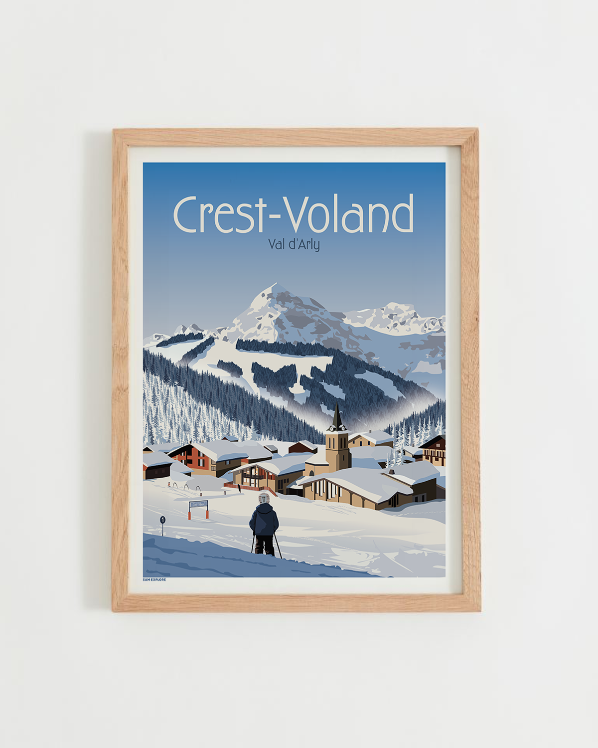 Affiche Crest-Voland – station de Savoie et panorama sur le Mont Charvin