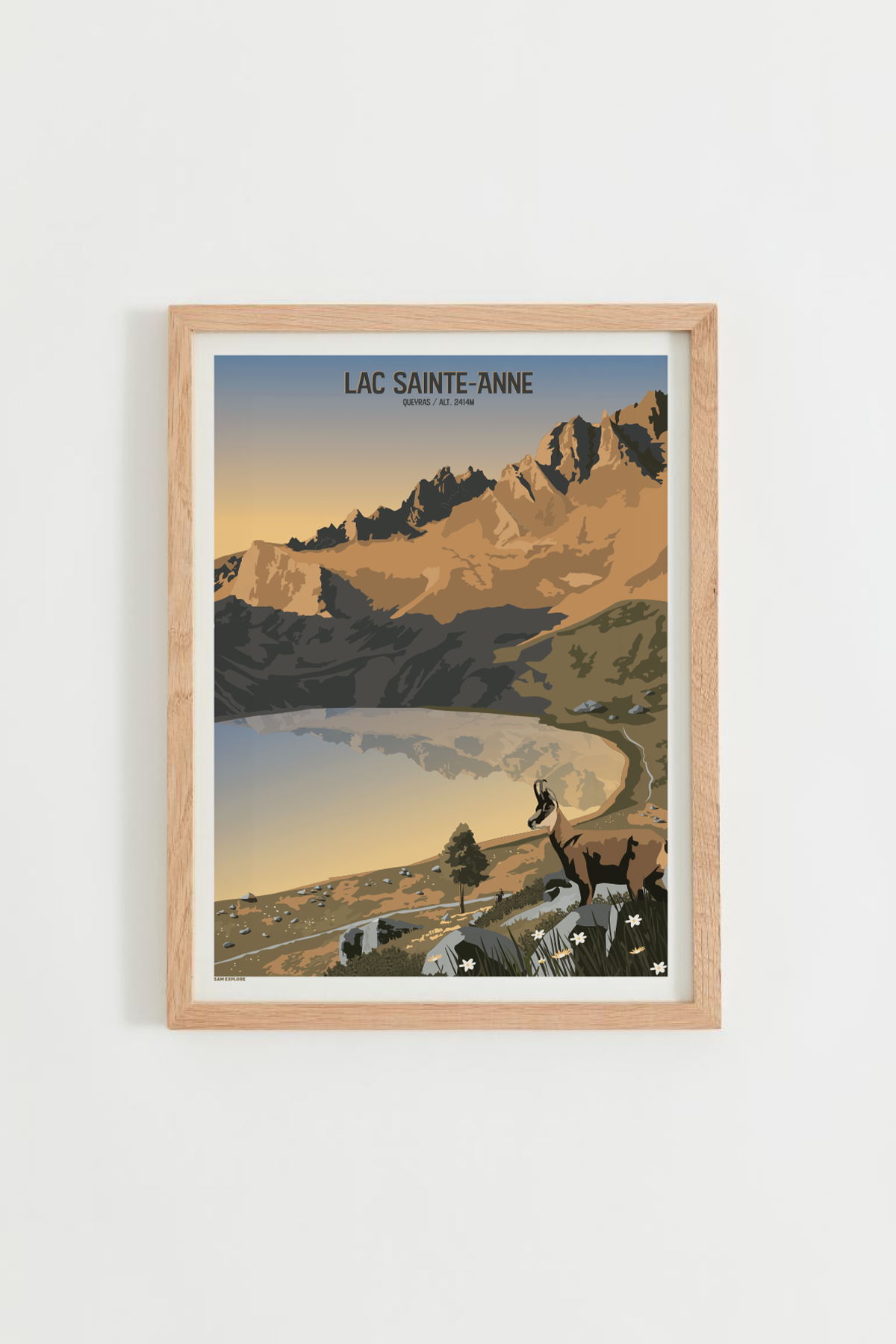 Affiche Lac Sainte-Anne – lac alpin du Queyras entouré de montagnes