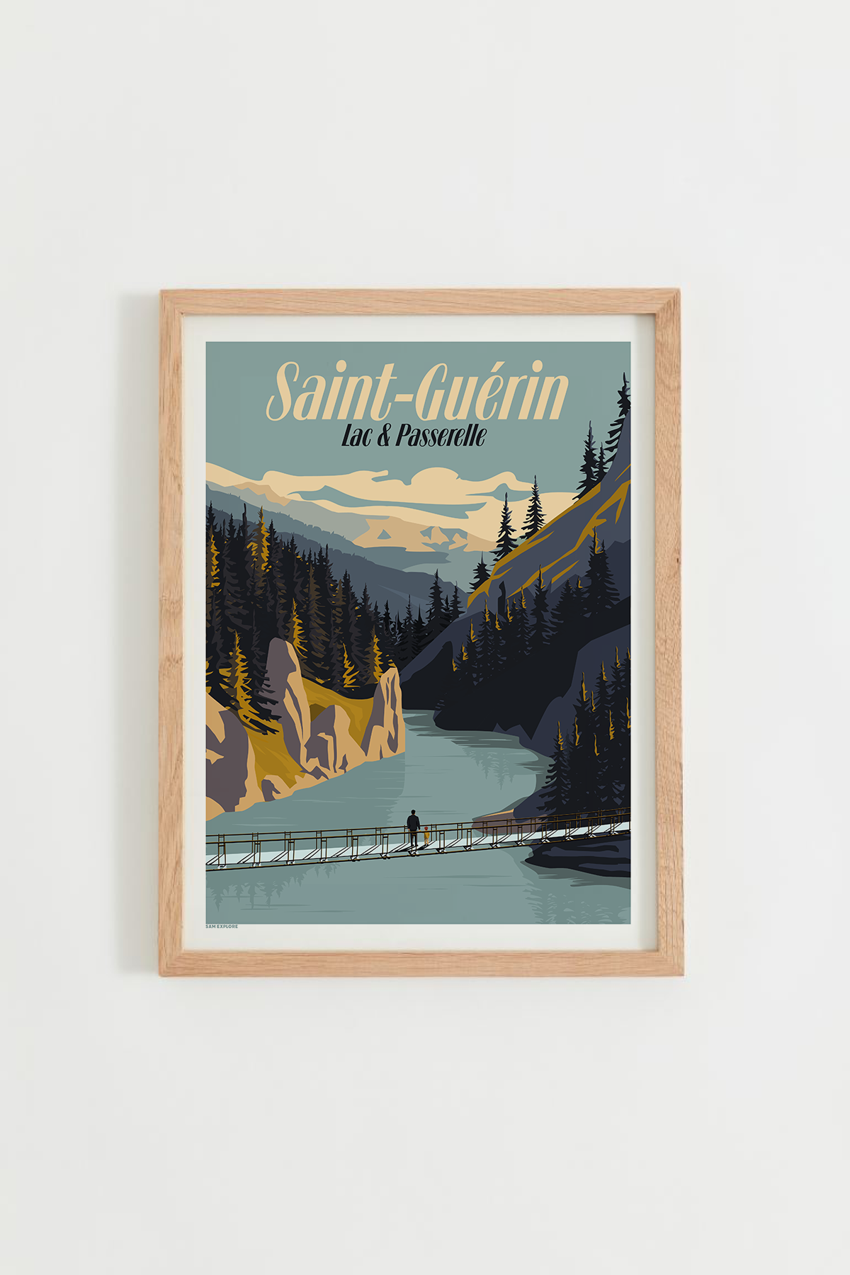 Affiche Lac de Saint-Guérin – barrage et lac turquoise d’Arêches-Beaufort