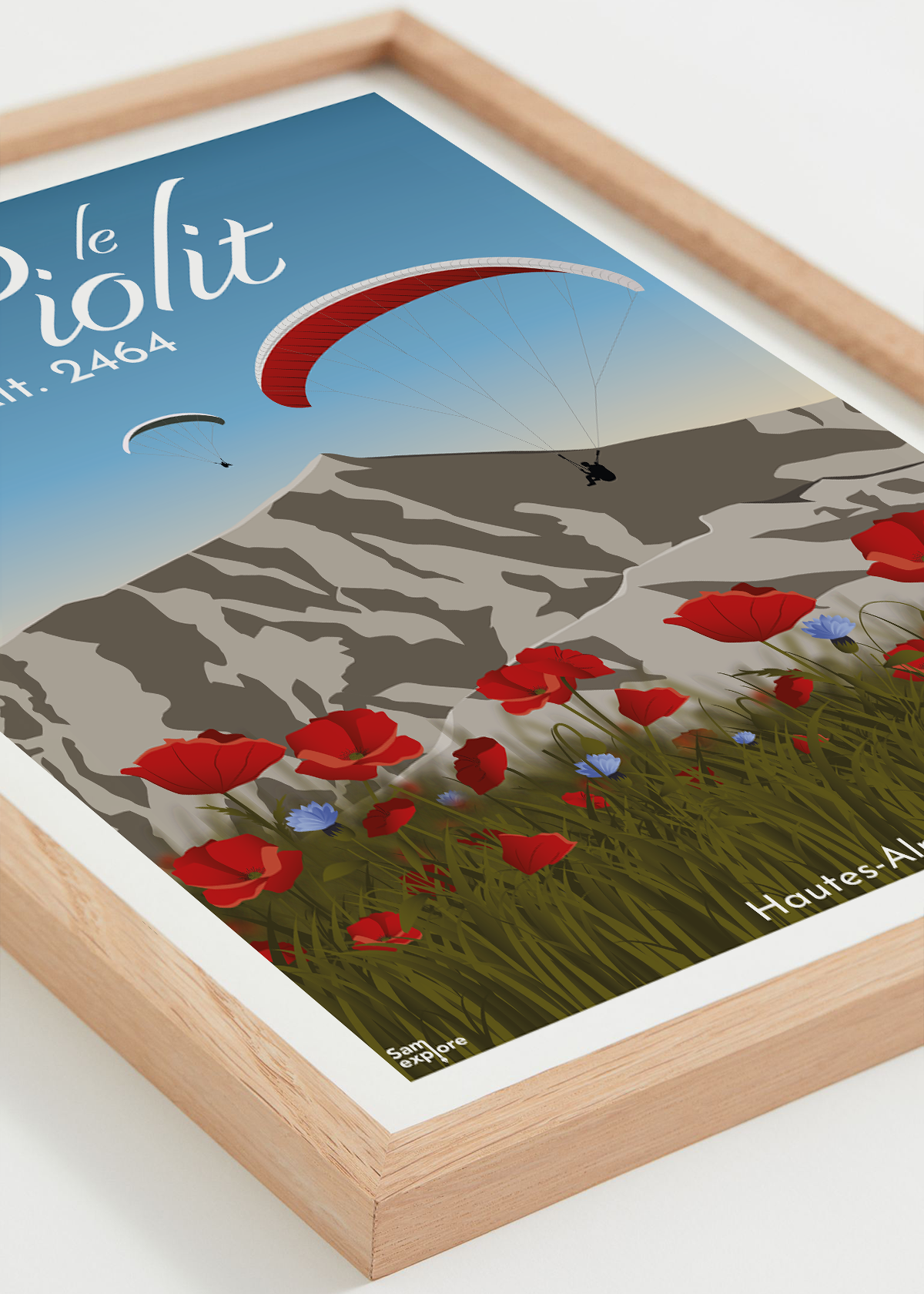 Affiche Le Piolit – panorama à 360° sur les Alpes du Sud, cadre naturel