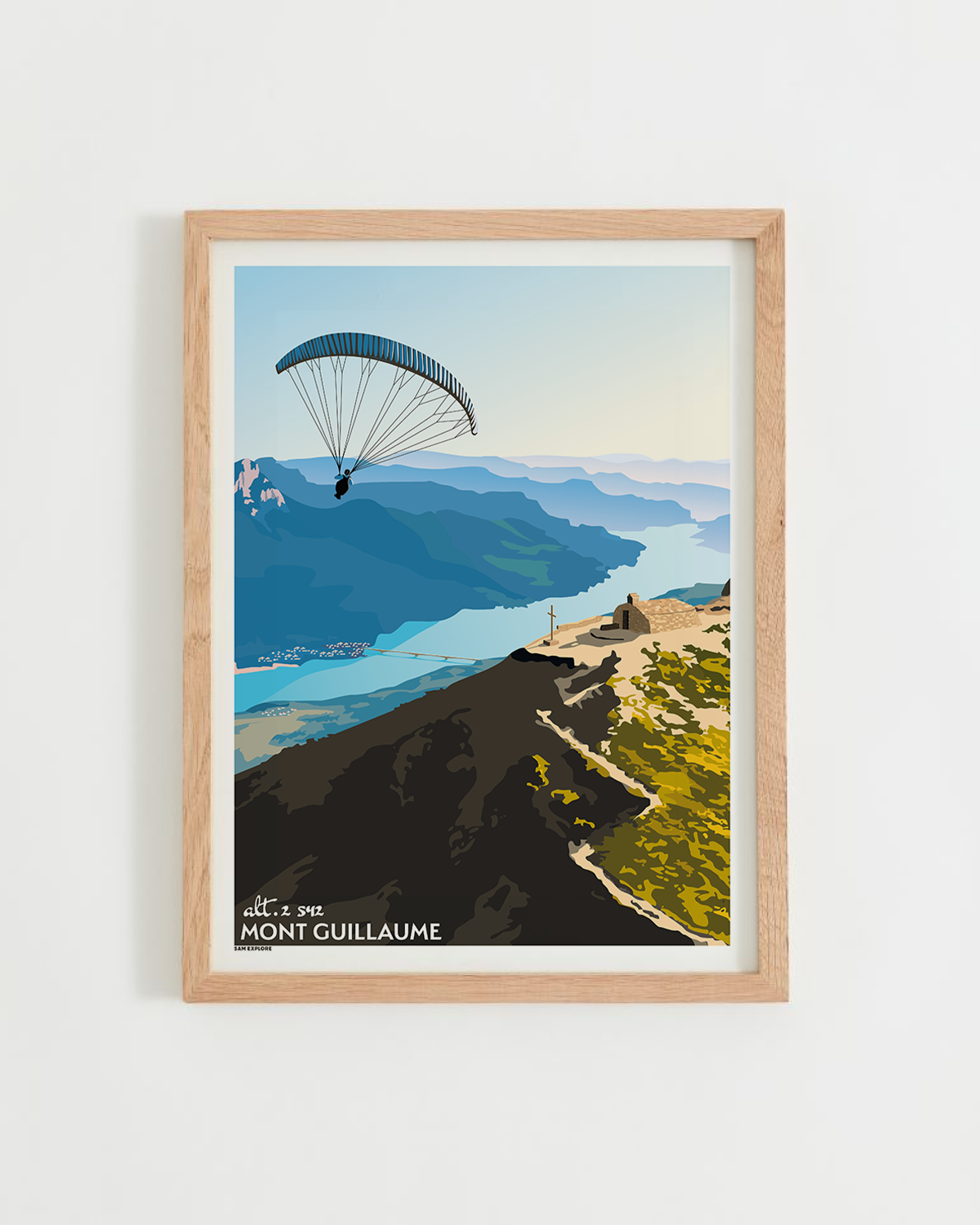 Affiche Mont Guillaume – panorama sur le lac de Serre-Ponçon depuis les hauteurs d'Embrun