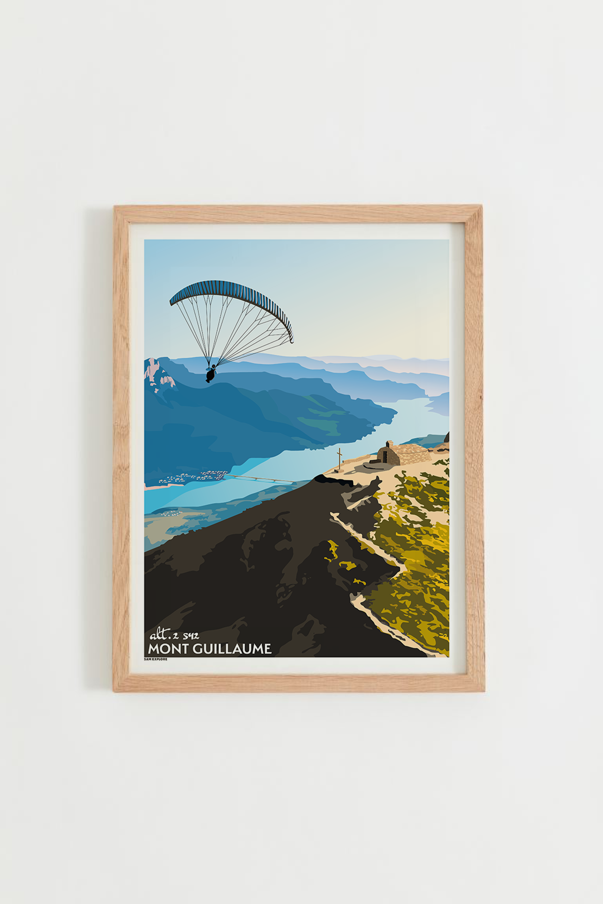 Affiche Mont Guillaume – panorama sur le lac de Serre-Ponçon depuis les hauteurs d'Embrun