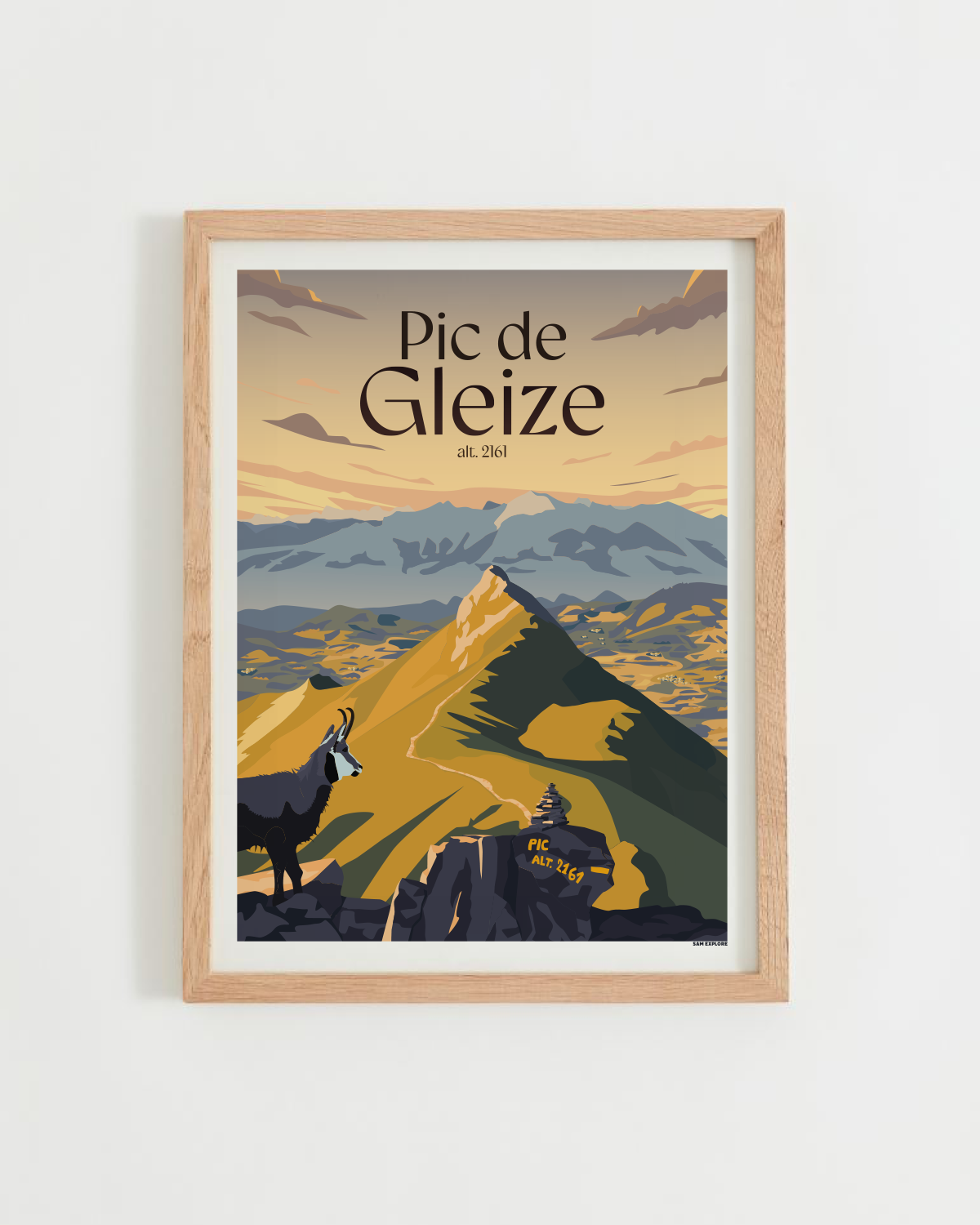 Affiche Pic de Gleize – sommet du Champsaur dominant Gap et la vallée du Champsaur