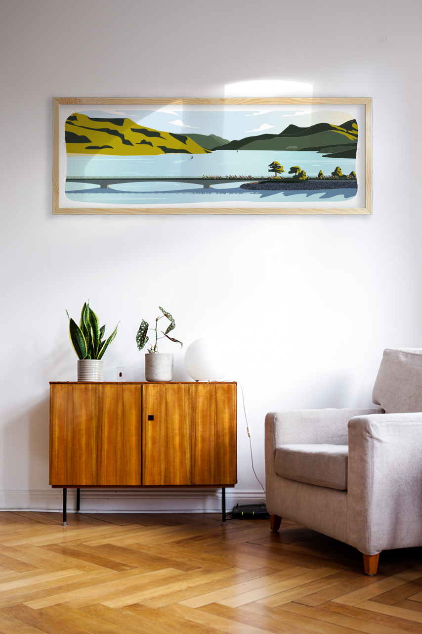 Affiche Pont de Savines – pont emblématique du lac de Serre-Ponçon, Hautes-Alpes