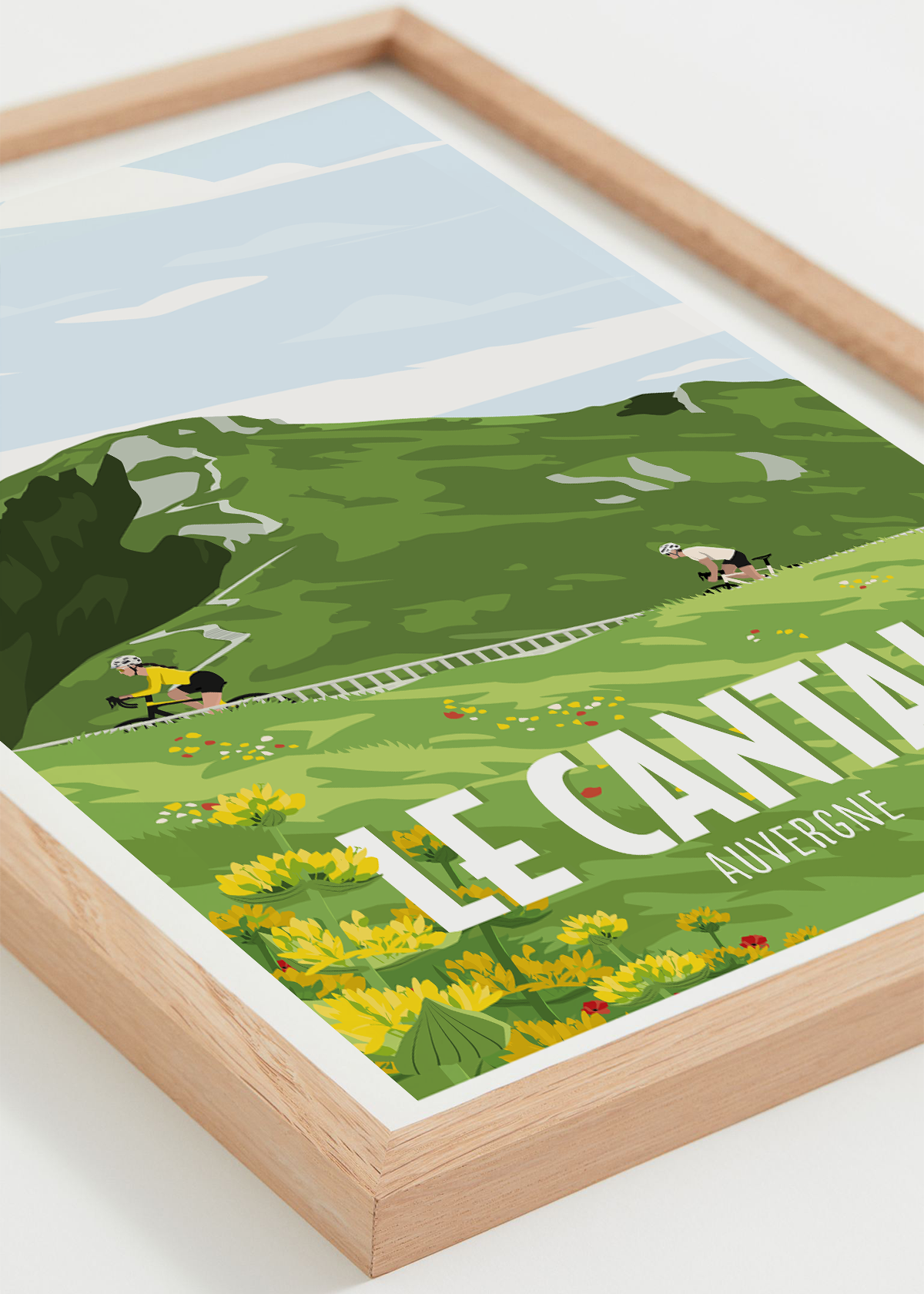 Affiche Puy Mary – montagne auvergnate et Route des Crêtes, cadre naturel