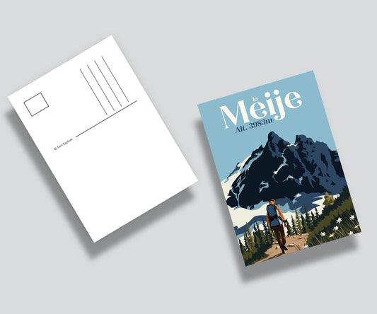 Carte postale de la Meije, réalisation SAM EXPLORE