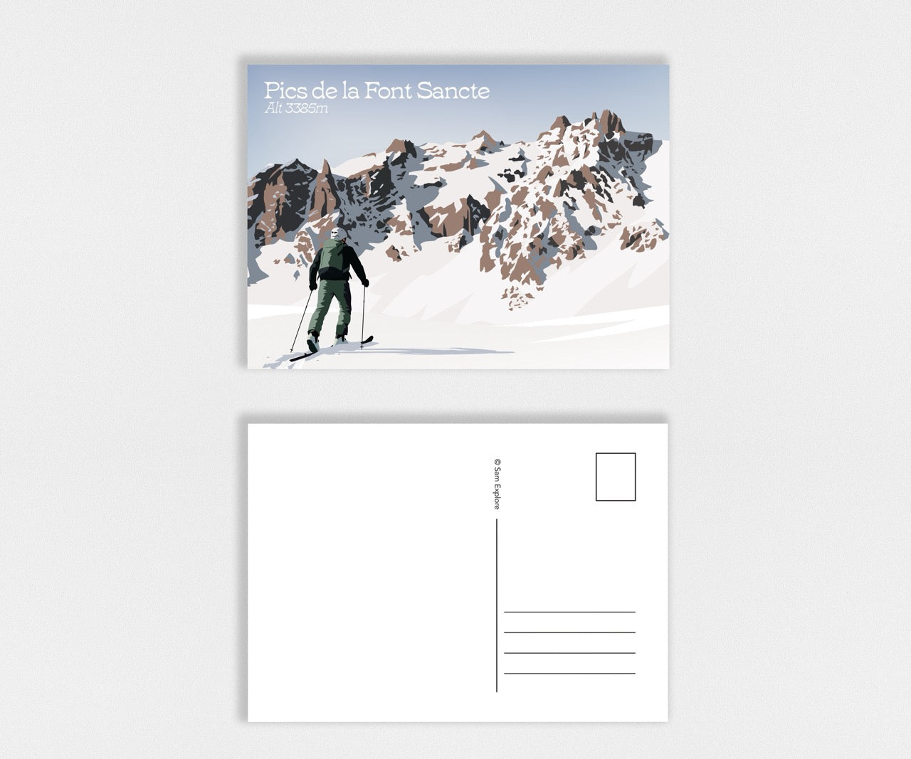 carte postale pics de la font sancte, queyras, Hautes-Alpes