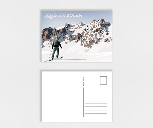 carte postale pics de la font sancte, queyras, Hautes-Alpes