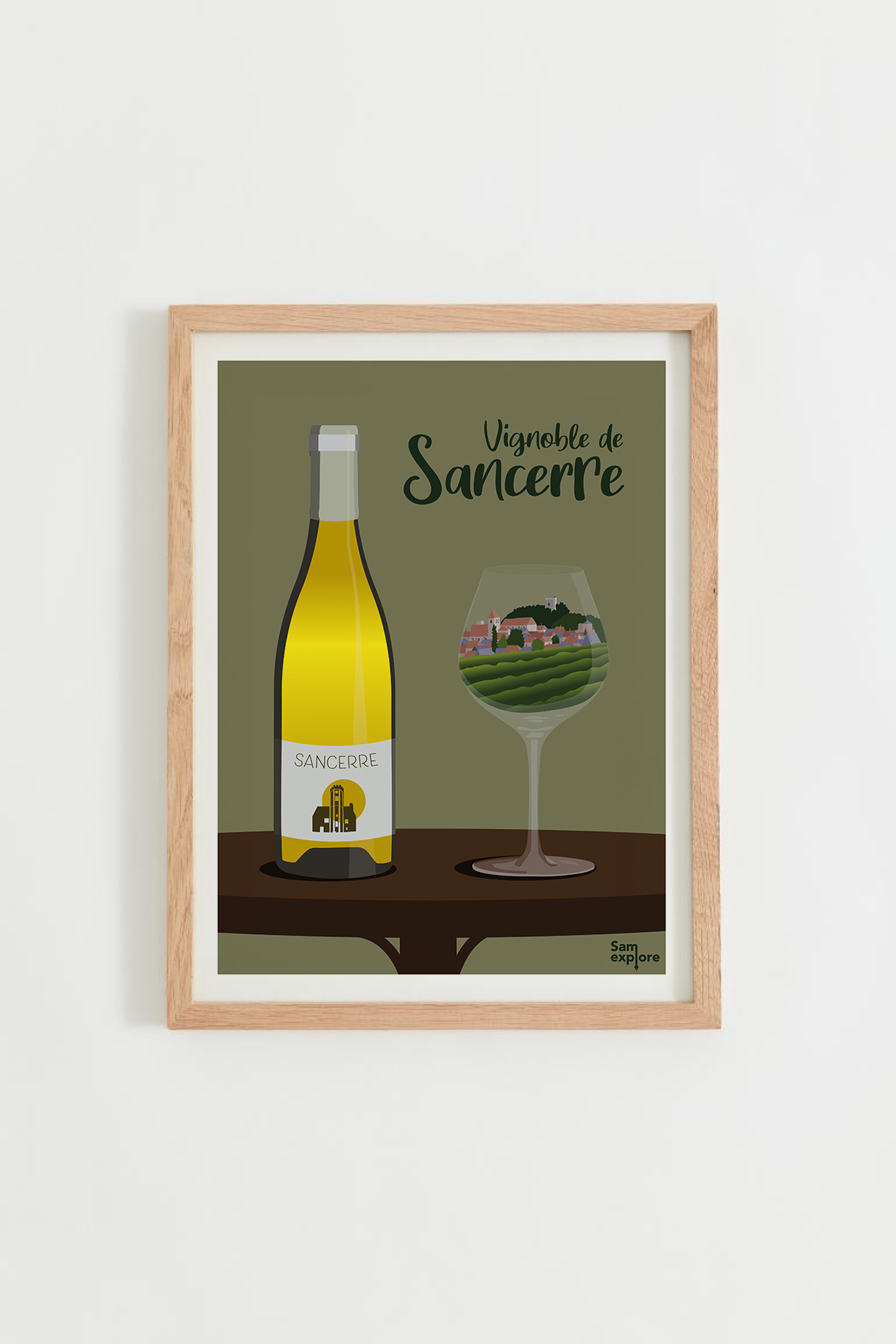 Affiche Vignoble de Sancerre - SAM EXPLORE