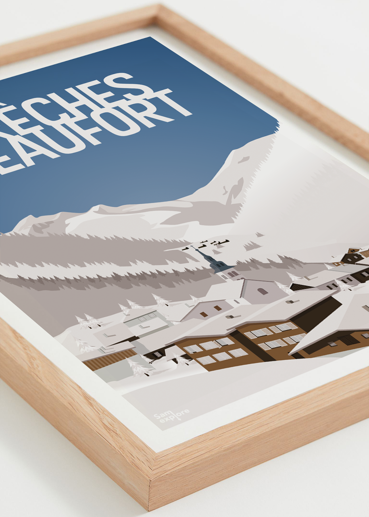 Affiche Arêches-Beaufort – panorama du Beaufortain, cadre naturel