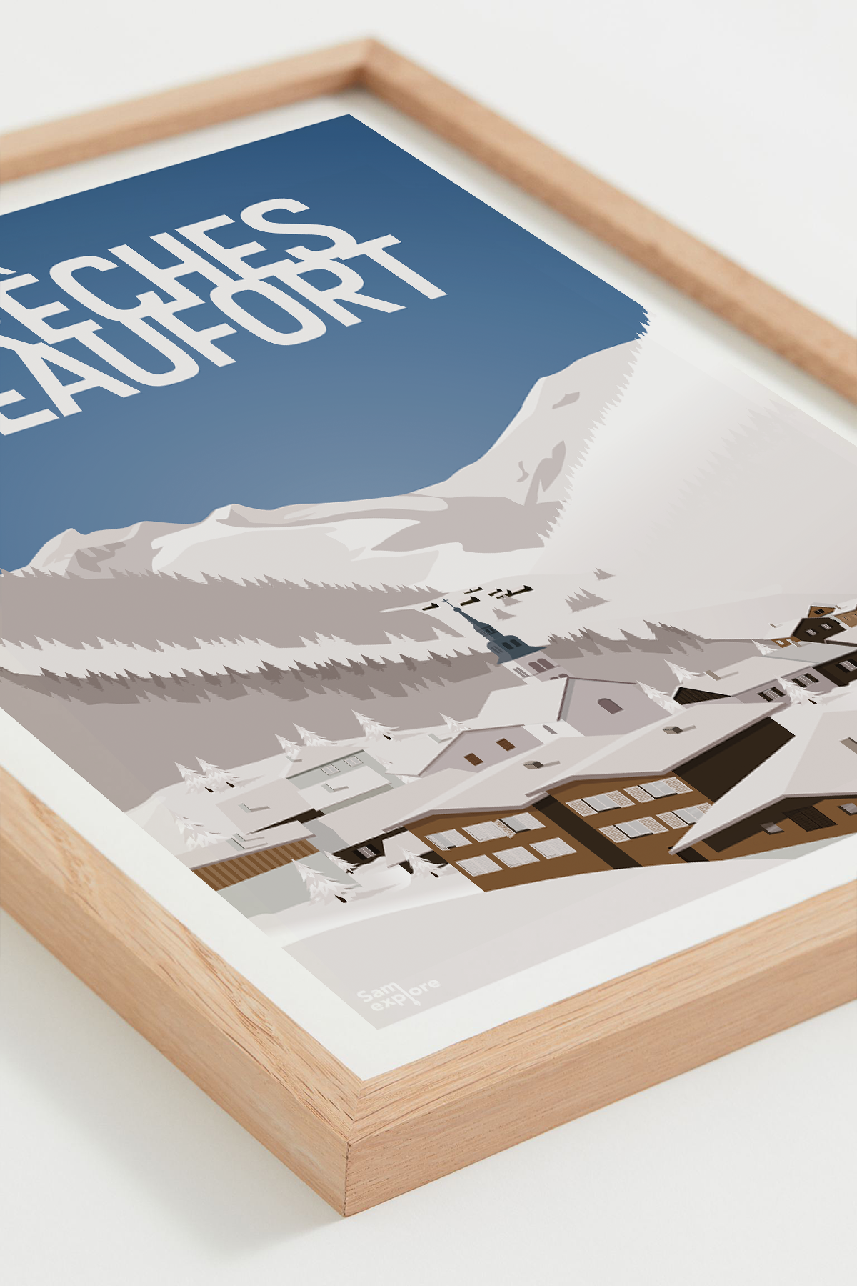 Affiche Arêches-Beaufort – panorama du Beaufortain, cadre naturel