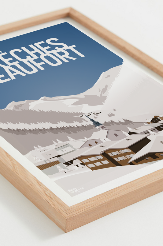 Affiche Arêches-Beaufort – panorama du Beaufortain, cadre naturel