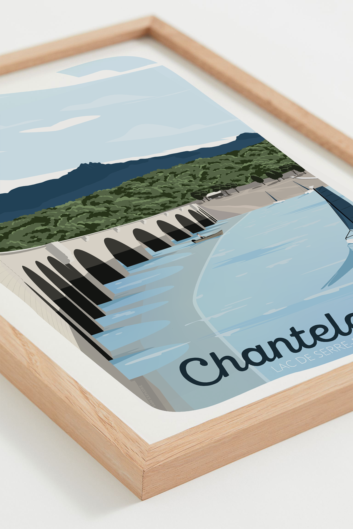 Affiche Baie de Chanteloube – Aiguilles de Chabrières et lac, cadre naturel