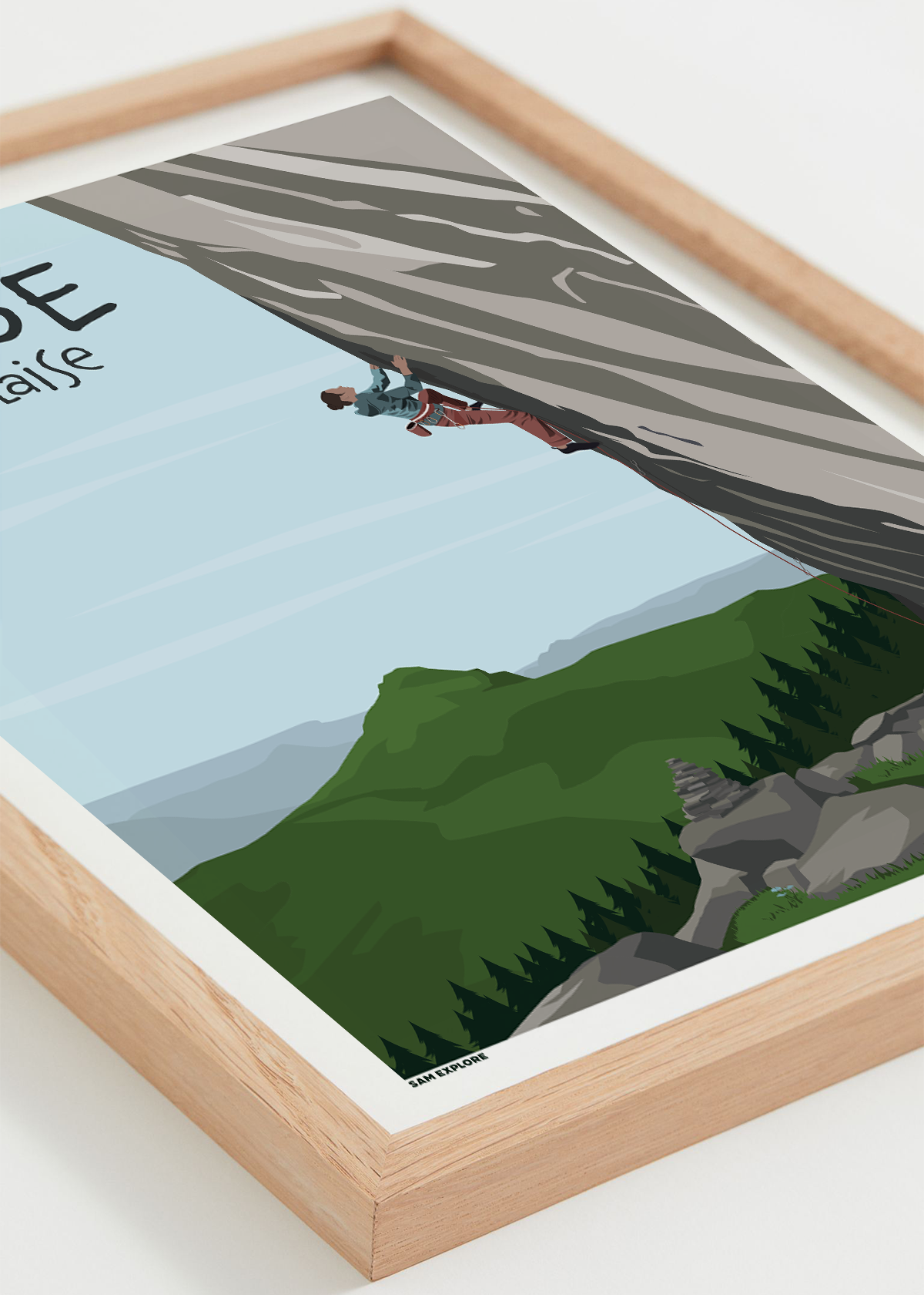 Affiche Céüse – panorama de la falaise calcaire, cadre naturel