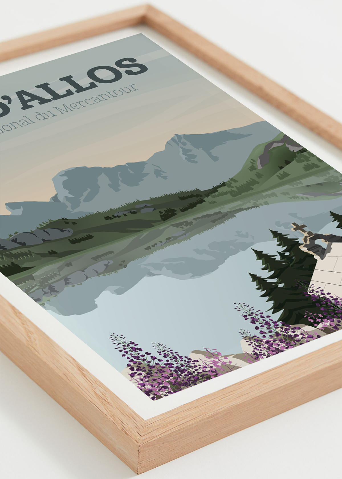 Affiche Lac d'Allos - Parc National du Mercantour - SAM EXPLORE