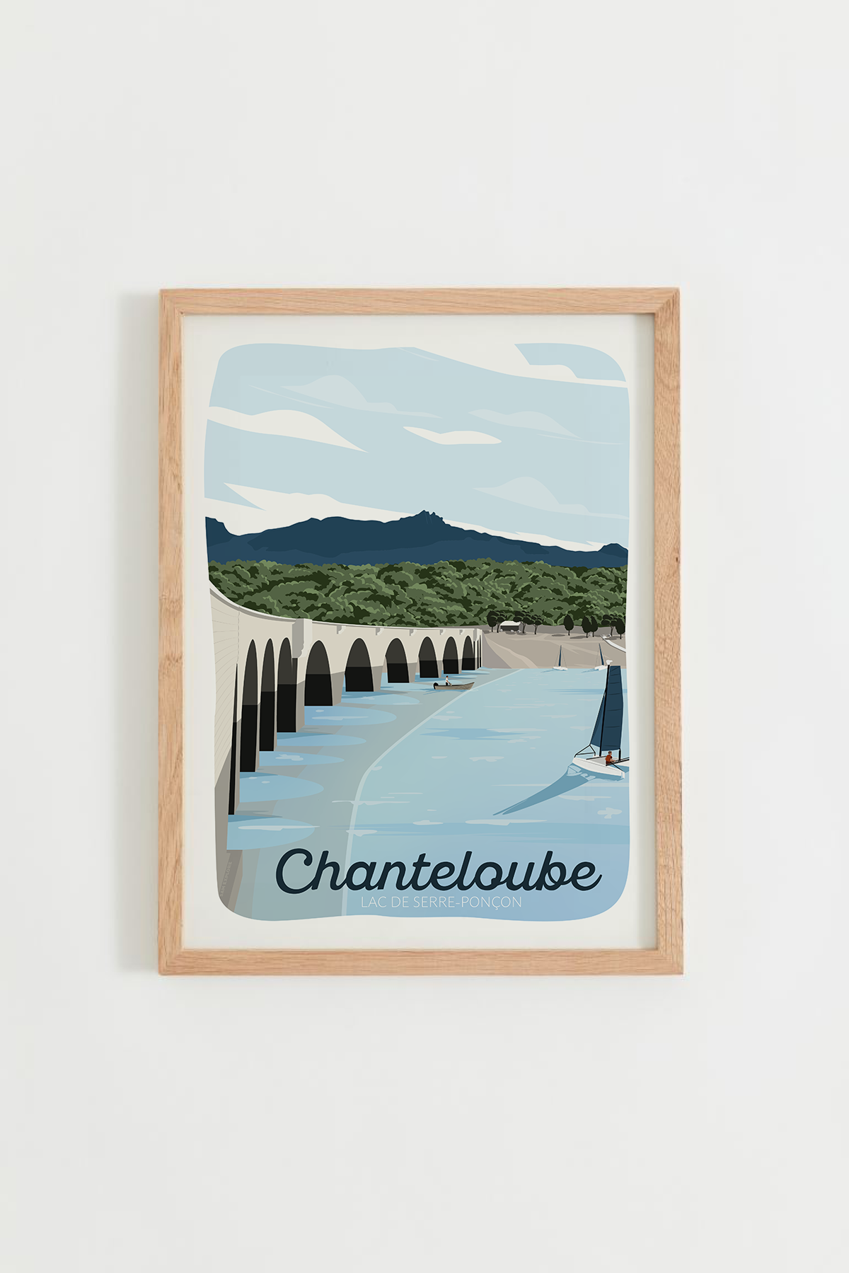 Affiche Chanteloube - Lac de Serre-Ponçon