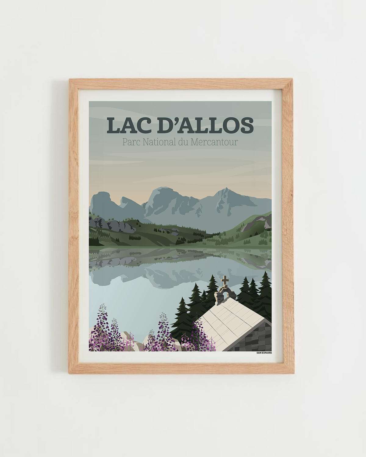 Affiche Lac d'Allos - Parc National du Mercantour - SAM EXPLORE