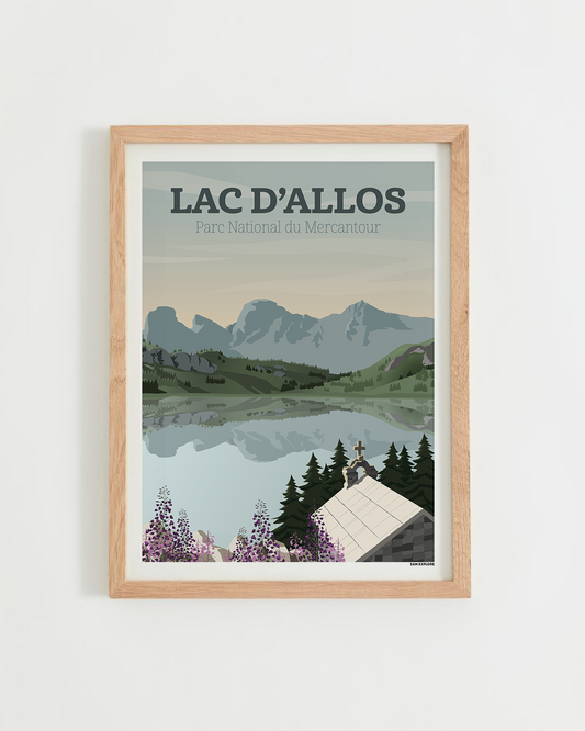 Affiche Lac d'Allos - Parc National du Mercantour - SAM EXPLORE